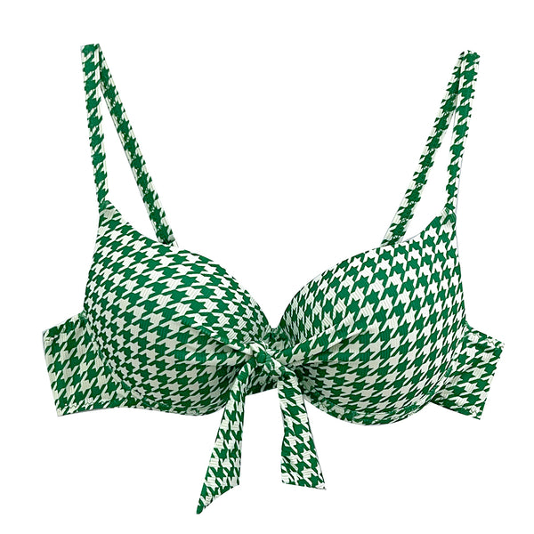 Ustyle Γυναικεία μαγιό σετ μπικίνι με μοτίβο Houndstooth πράσινο 81038