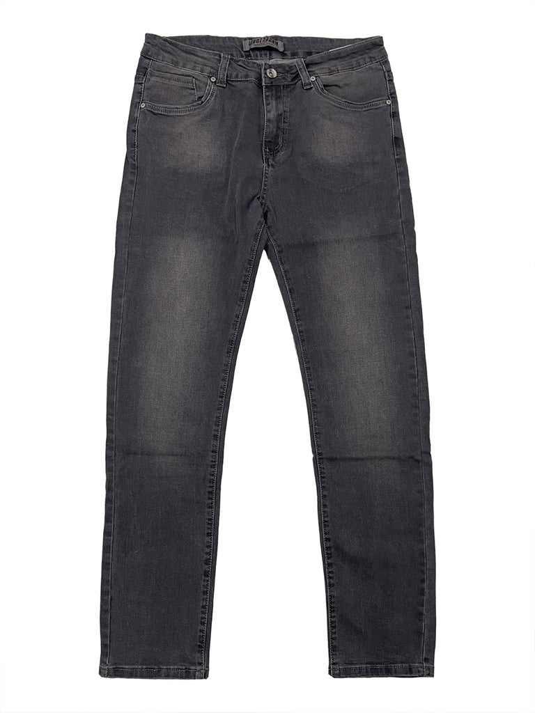 Ανδρικό παντελόνι τζιν ελαστικό ίσια γραμμή σε γκρι χρώμα US-33228