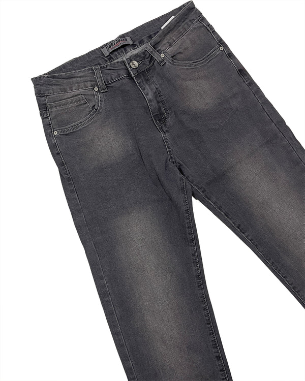 Ανδρικό παντελόνι τζιν ελαστικό ίσια γραμμή σε γκρι χρώμα US-33228