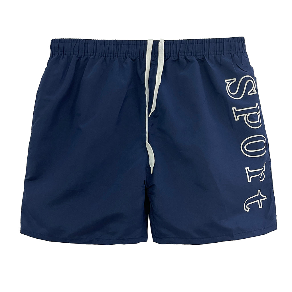 Ustyle Ανδρικό μαγιό σορτς με σχέδιο Sport Navy Blue 8938