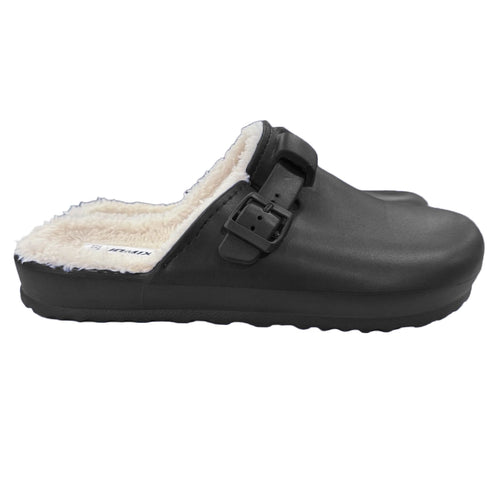 ustyle Ανδρικές χειμωνιάτικες παντόφλες με γούνα Μαύρο US-255120