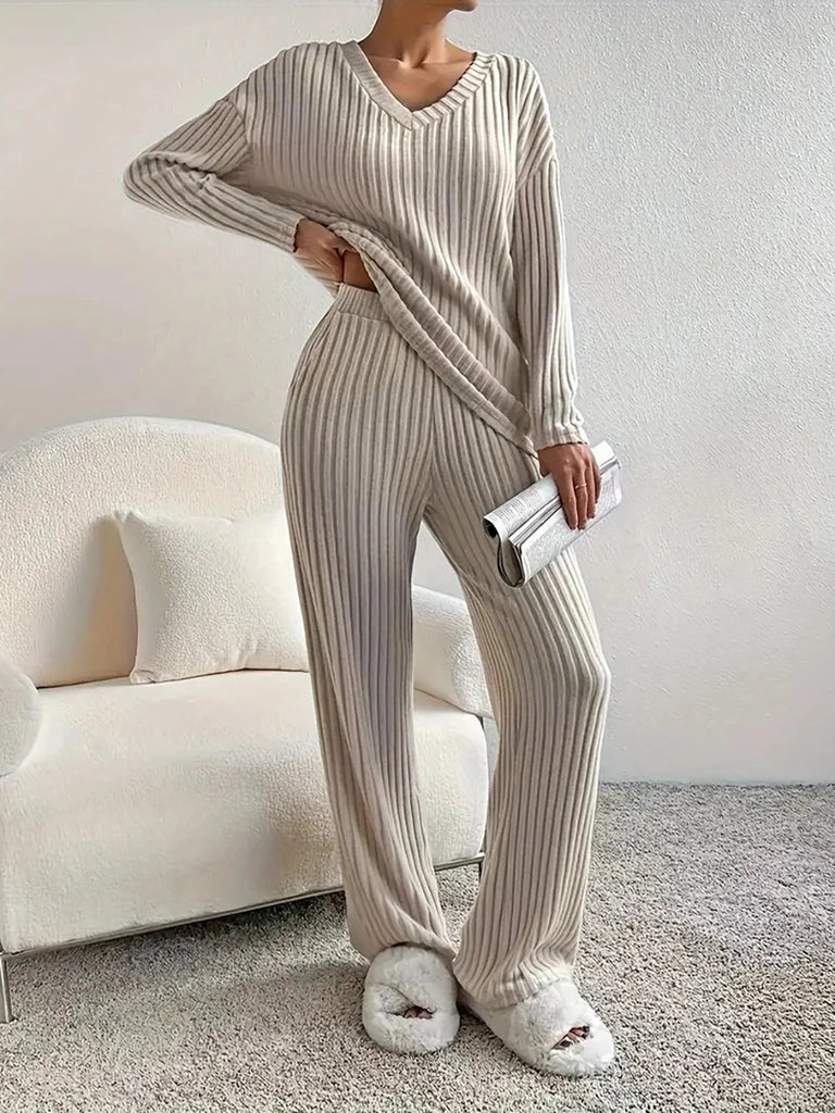 Γυναικείες Πιτζάμες Με Fleece Μπεζ D60