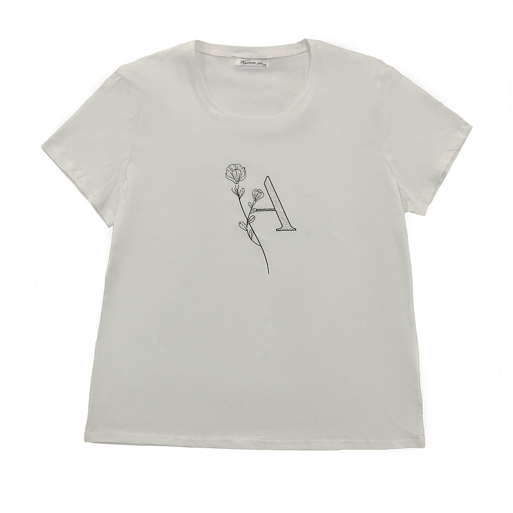 Γυναικείο μπλούζα κοντό μανίκι λευκό A199-4