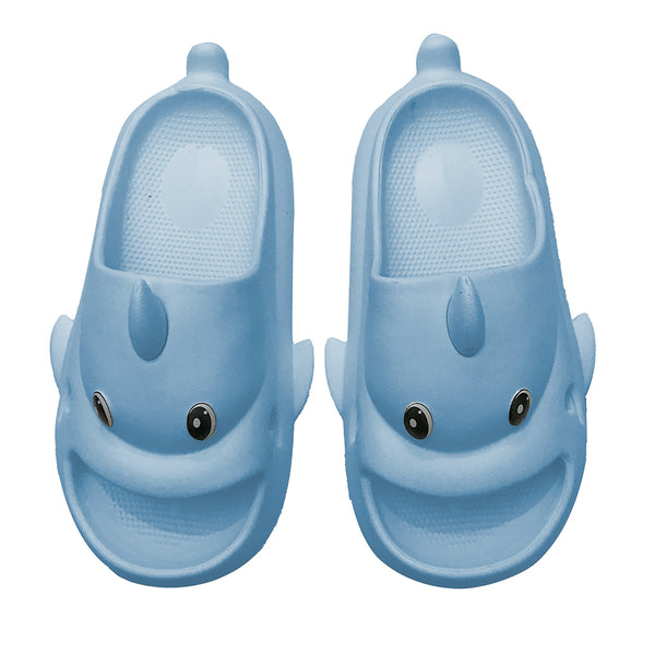 Ustyle Παιδική παντόφλα καλοκαιρινή slides σε σχέδιο καρχαρία γαλάζιο 8914-6