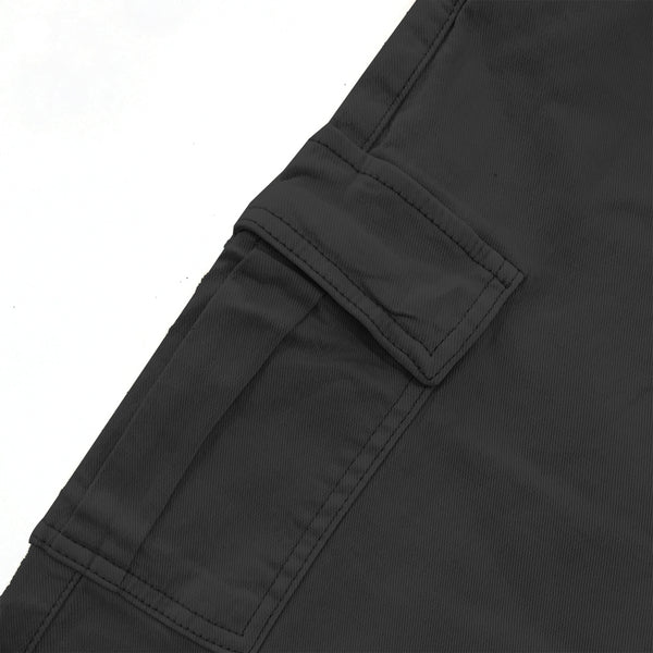 ustyle Γυναικείο τζιν παντελόνι Cargo ελαστικό μαύρο us-sj602-1