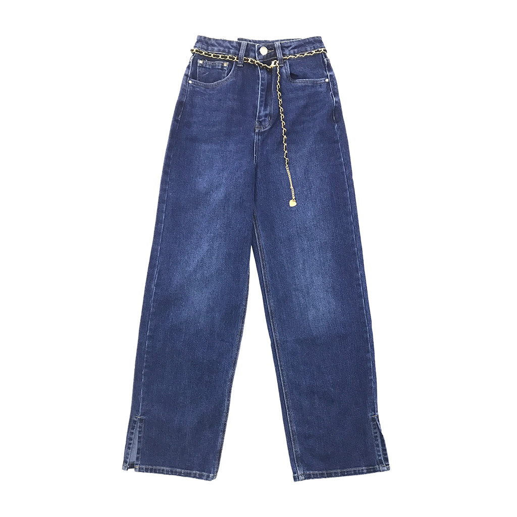 ustyle Γυναικείο παντελόνι τζιν ψηλόμεσο μπλε US-SJ934