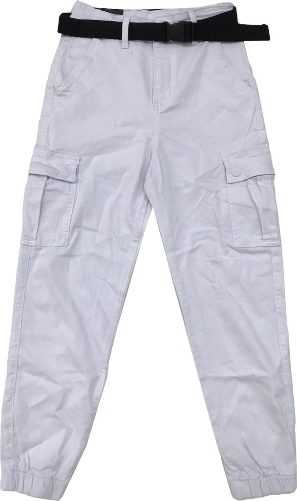 ustyle Γυναικείο τζιν παντελόνι Cargo ελαστικό λευκό us-sj602-2